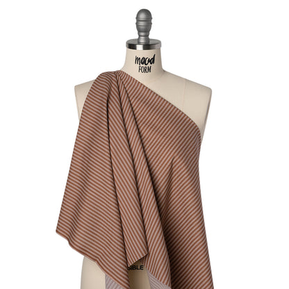 Printed Quilting Cotton by Ghazal Razavi for FIGO Studio - Cinnamon Stripes - Nest Collection