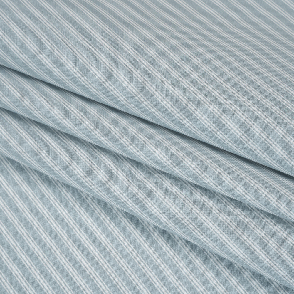 Printed Quilting Cotton by Ghazal Razavi for FIGO Studio - Aqua Stripes - Nest Collection