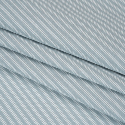 Printed Quilting Cotton by Ghazal Razavi for FIGO Studio - Aqua Stripes - Nest Collection