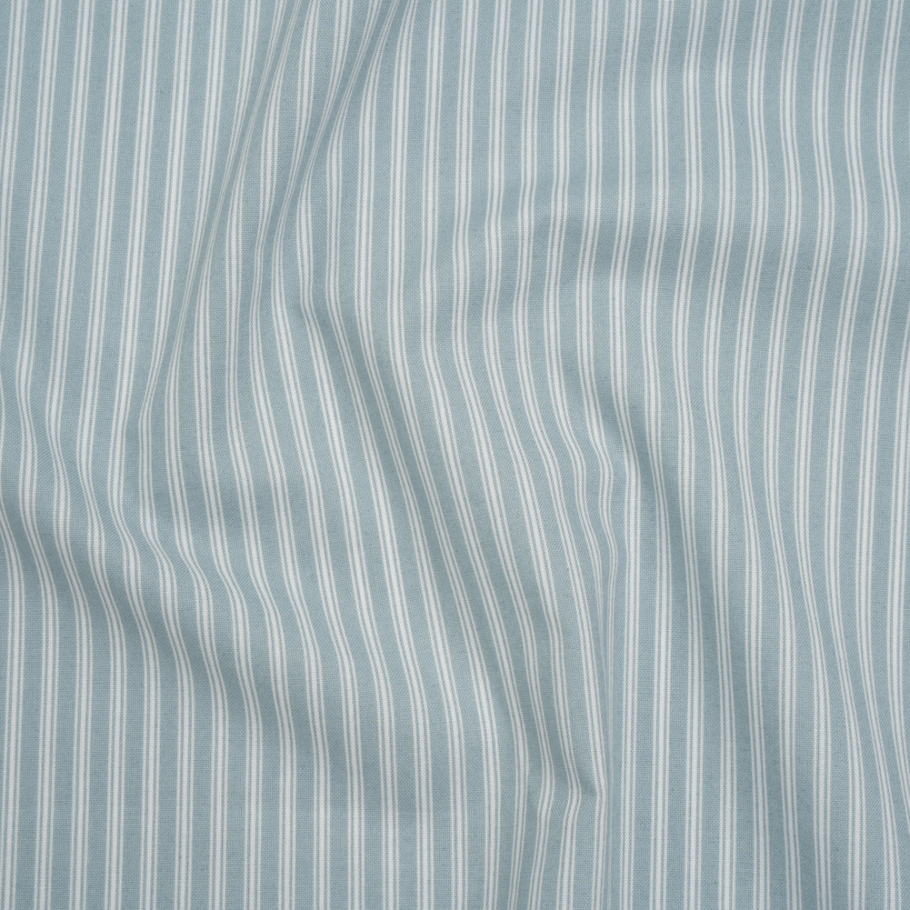 Printed Quilting Cotton by Ghazal Razavi for FIGO Studio - Aqua Stripes - Nest Collection