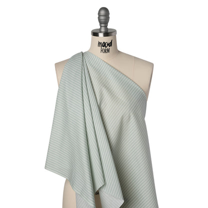 Printed Quilting Cotton by Ghazal Razavi for FIGO Studio - Mint Stripes - Nest Collection