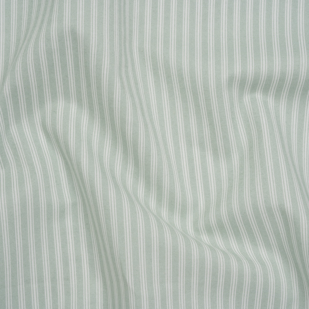 Printed Quilting Cotton by Ghazal Razavi for FIGO Studio - Mint Stripes - Nest Collection