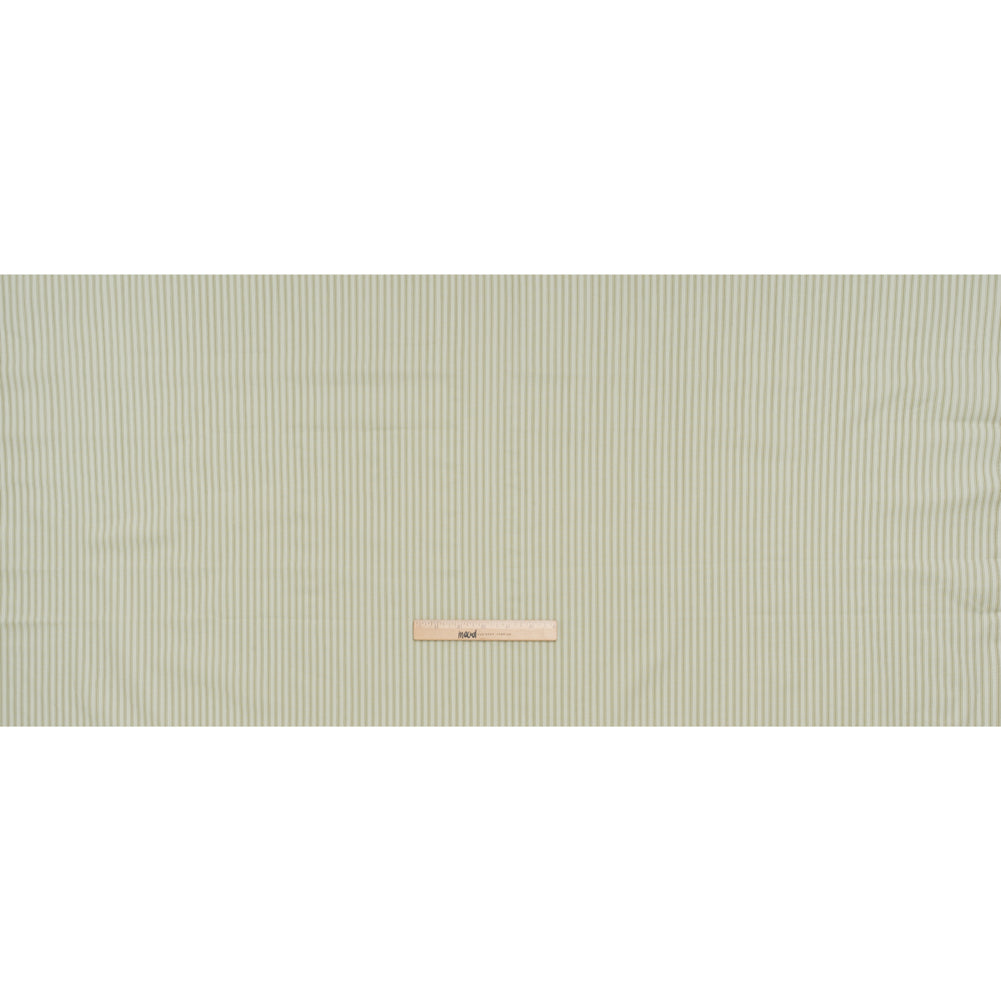 Printed Quilting Cotton by Ghazal Razavi for FIGO Studio - Pistachio Stripes - Nest Collection