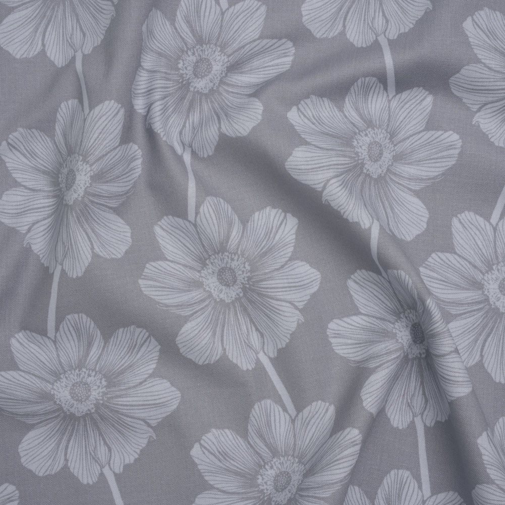 Printed Quilting Cotton by Anna Maria Textiles for Northcott - Overcast Anemone Floral - Indelible Soft Collection