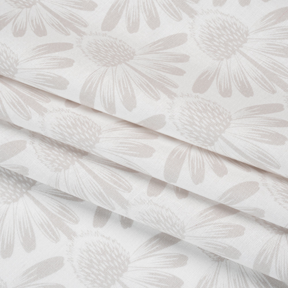 Printed Quilting Cotton by Anna Maria Textiles for Northcott - Oat Coneflower Floral - Indelible Soft Collection