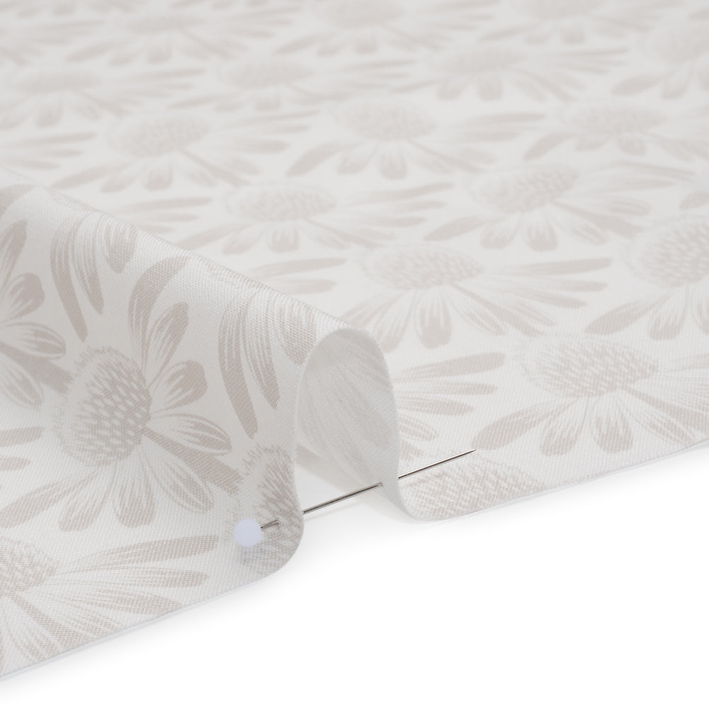 Printed Quilting Cotton by Anna Maria Textiles for Northcott - Oat Coneflower Floral - Indelible Soft Collection