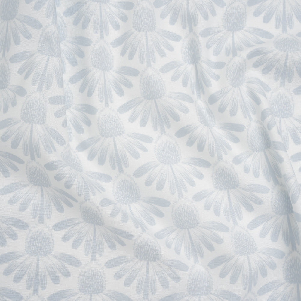 Printed Quilting Cotton by Anna Maria Textiles for Northcott - Cloud Coneflower Floral - Indelible Soft Collection