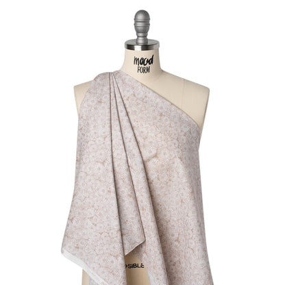 Printed Quilting Cotton by Anna Maria Textiles for Northcott - Beige Mums Floral - Indelible Soft Collection