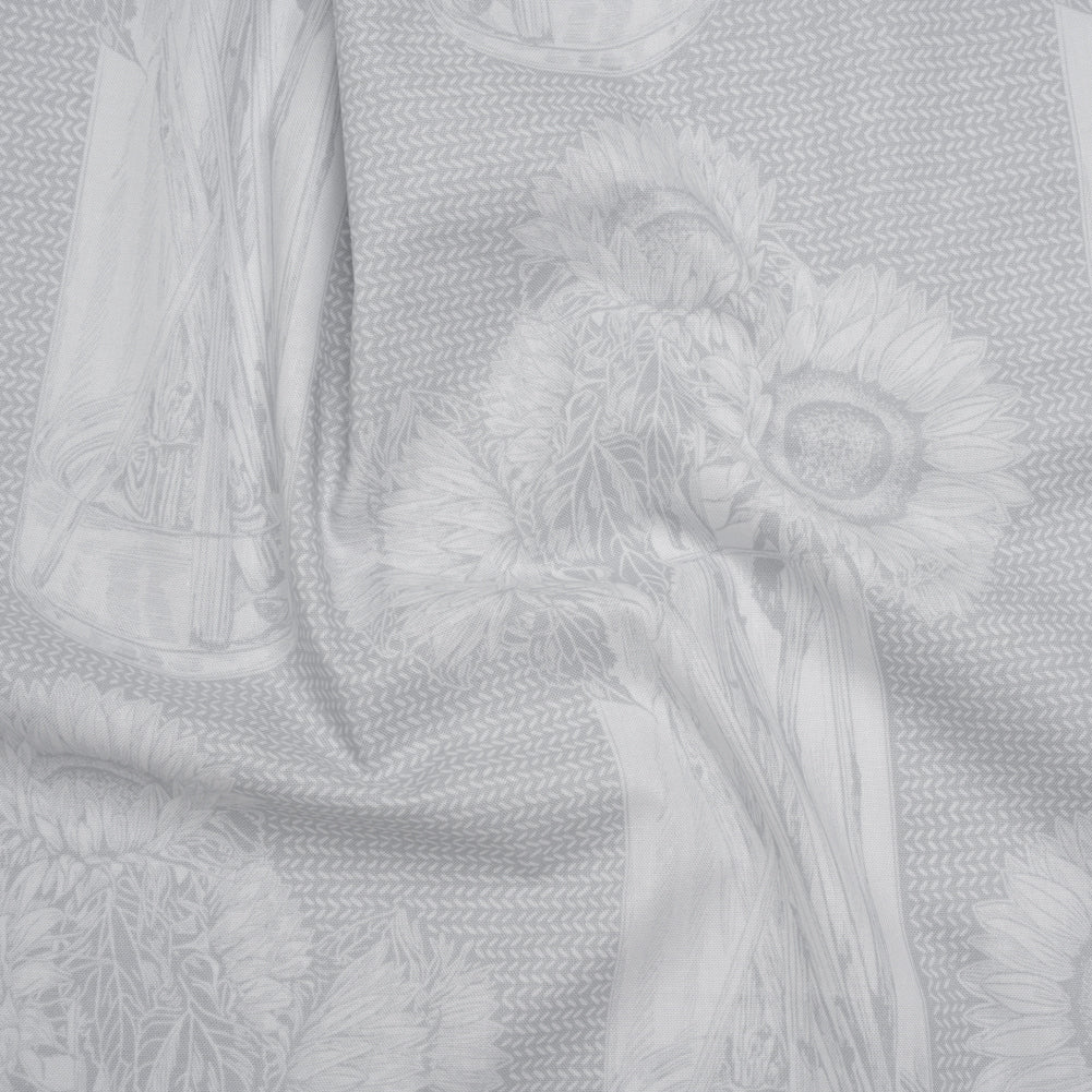 Printed Quilting Cotton by Anna Maria Textiles for Northcott - Whisper Sunflowers Floral - Indelible Soft Collection