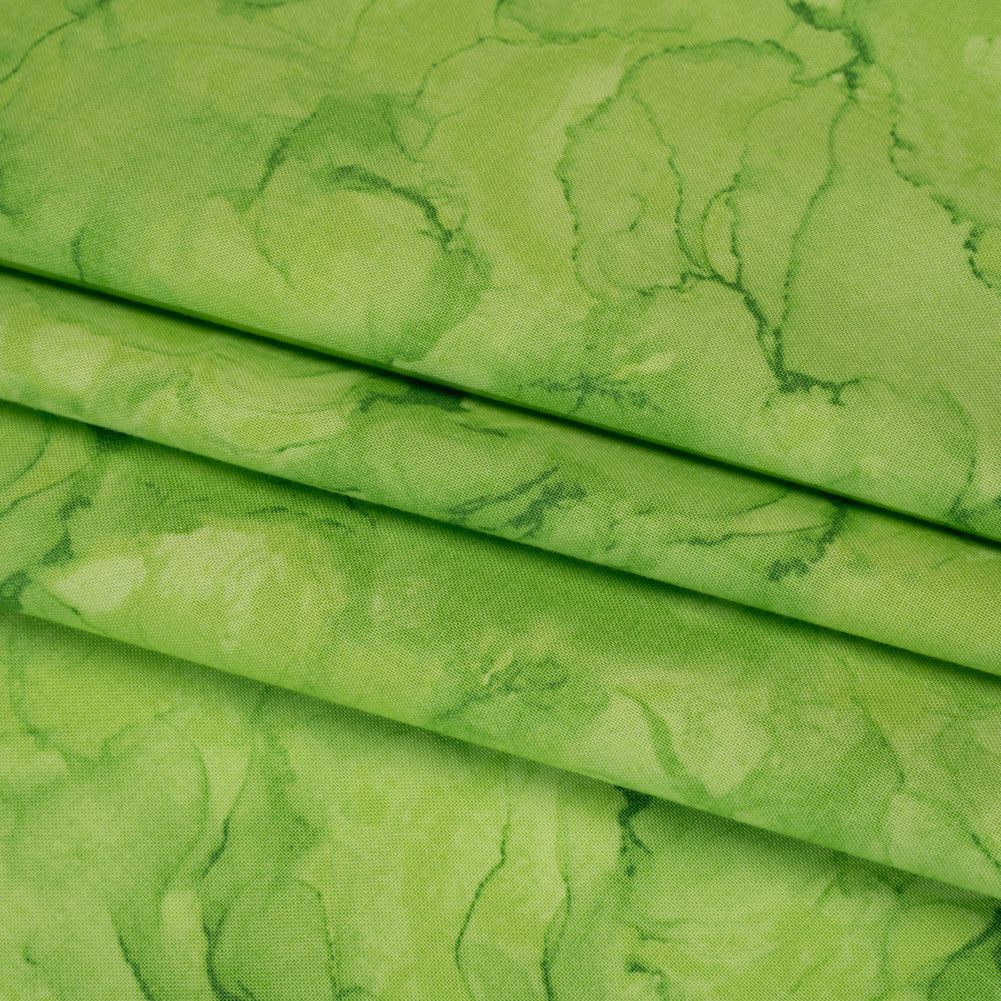 Printed Quilting Cotton by Northcott - Green Apple Abstract - Mirage Collection