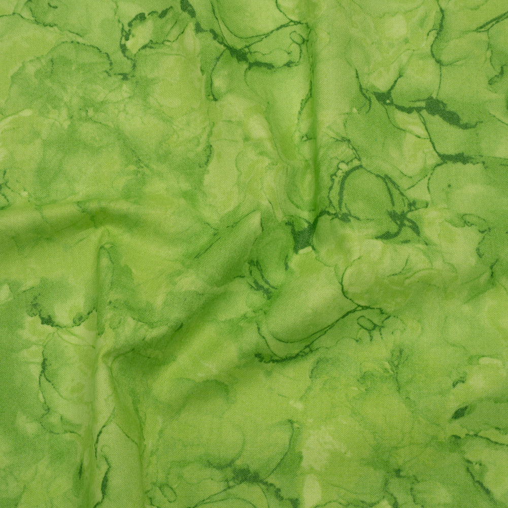 Printed Quilting Cotton by Northcott - Green Apple Abstract - Mirage Collection