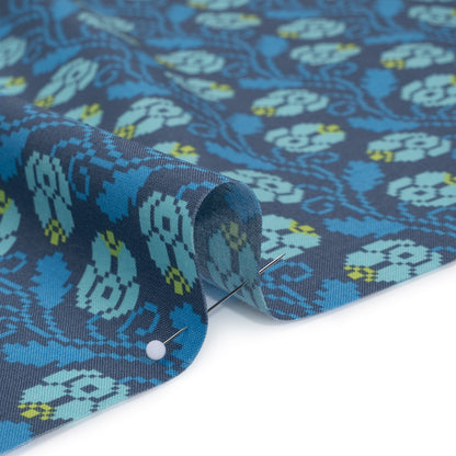 Printed Quilting Cotton by Anna Maria Textiles for Northcott - Dusk Curled Vine Floral - Heiress Collection