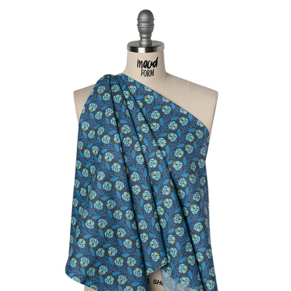Printed Quilting Cotton by Anna Maria Textiles for Northcott - Dusk Curled Vine Floral - Heiress Collection