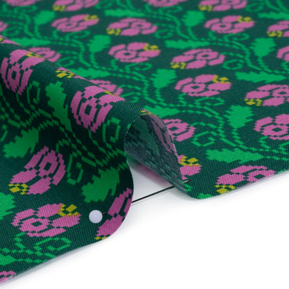 Printed Quilting Cotton by Anna Maria Textiles for Northcott - Darling Curled Vine Floral - Heiress Collection
