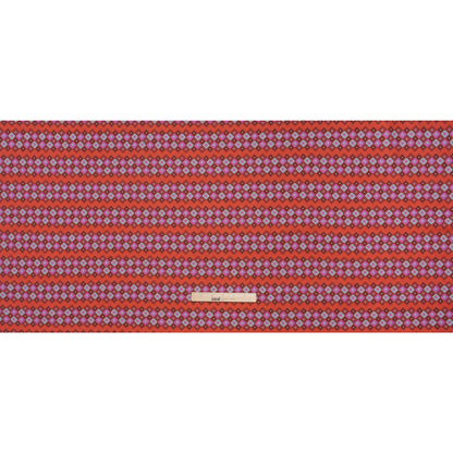 Printed Quilting Cotton by Anna Maria Textiles for Northcott - Bouquet Interwoven Geometric Stripes - Heiress Collection