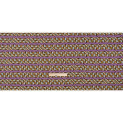 Printed Quilting Cotton by Anna Maria Textiles for Northcott - Sunset Interwoven Geometric Stripes - Heiress Collection