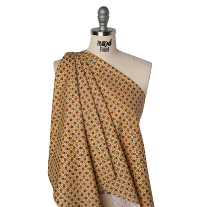 Printed Quilting Cotton by Anna Maria Textiles for Northcott - Palace Jeweled Floral Grid - Heiress Collection