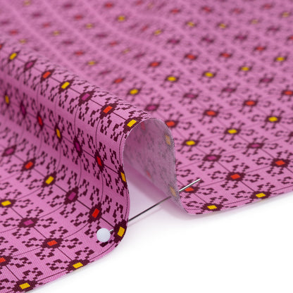Printed Quilting Cotton by Anna Maria Textiles for Northcott - Candy Jeweled Floral Grid - Heiress Collection
