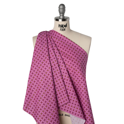 Printed Quilting Cotton by Anna Maria Textiles for Northcott - Candy Jeweled Floral Grid - Heiress Collection