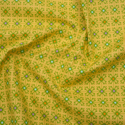 Printed Quilting Cotton by Anna Maria Textiles for Northcott - Garden Jeweled Floral Grid - Heiress Collection