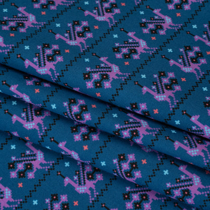 Printed Quilting Cotton by Anna Maria Textiles for Northcott - Midnight Peacocks - Heiress Collection