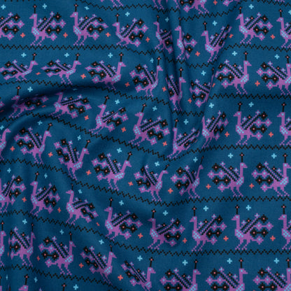 Printed Quilting Cotton by Anna Maria Textiles for Northcott - Midnight Peacocks - Heiress Collection