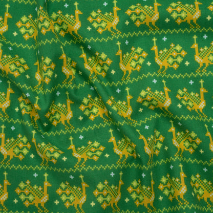 Printed Quilting Cotton by Anna Maria Textiles for Northcott - Grass Peacocks - Heiress Collection