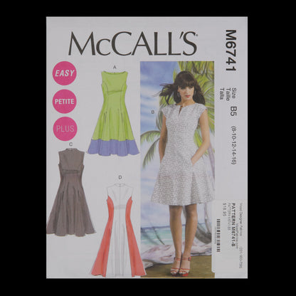 McCall's A-Line Dress Pattern M6741 Size B5