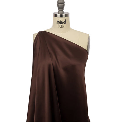 Silk Charmeuse 44" - Dark Brown - Premium Collection