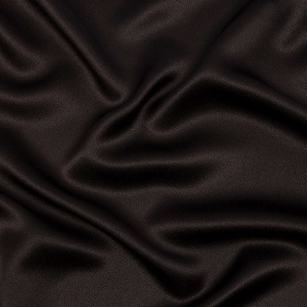 Silk Charmeuse 44" - Deep Charcoal - Premium Collection
