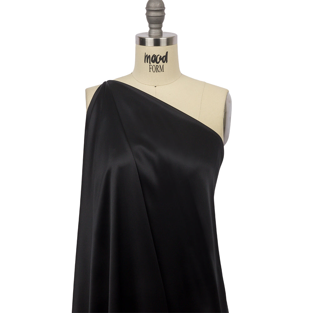 Silk Charmeuse 54" - Black - Premium Collection