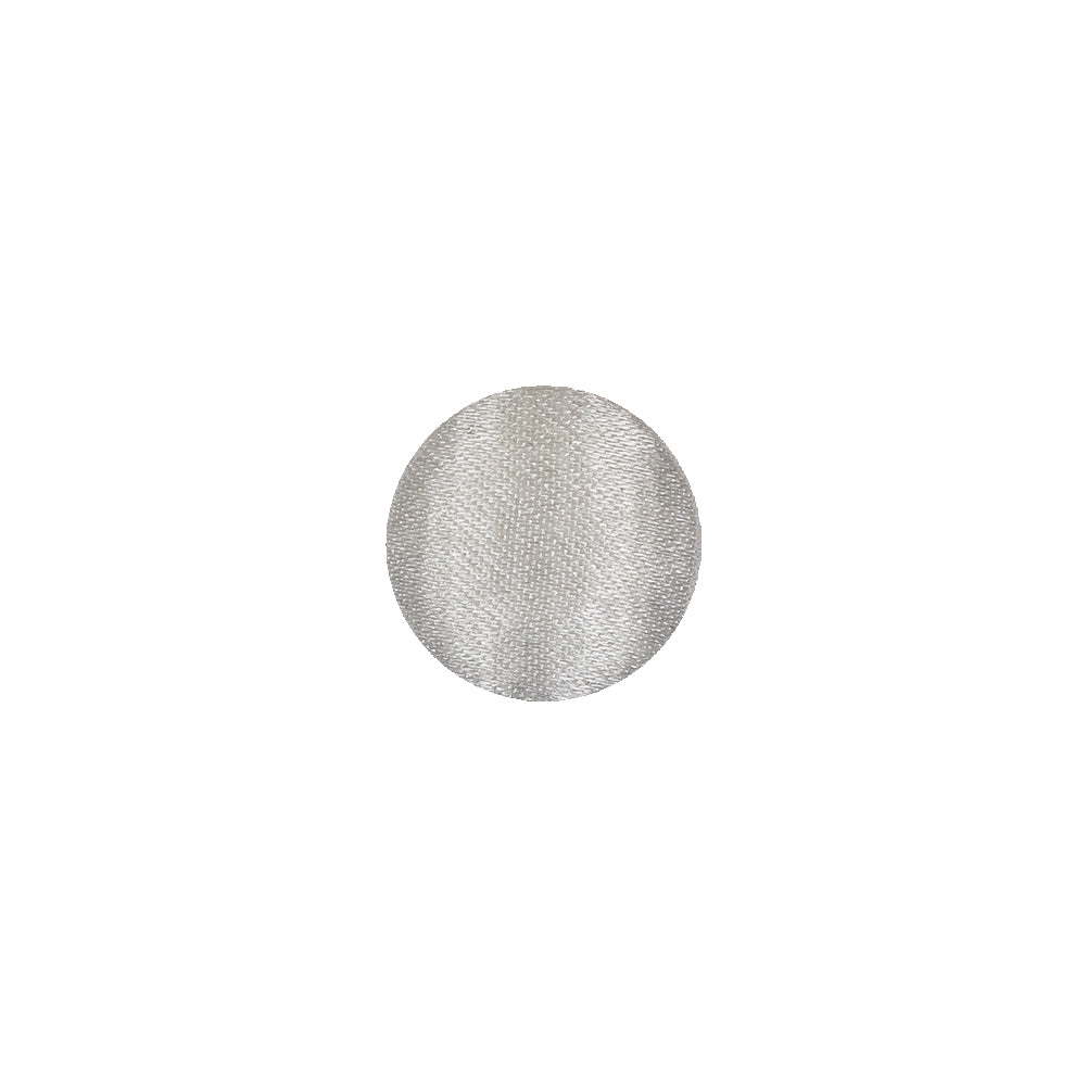 Mood Exclusive Bright White Silk Covered Button - 18L/11.5mm