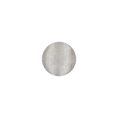 Mood Exclusive Bright White Silk Covered Button - 18L/11.5mm