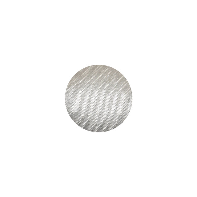 Mood Exclusive Bright White Silk Covered Button - 20L/12.5mm