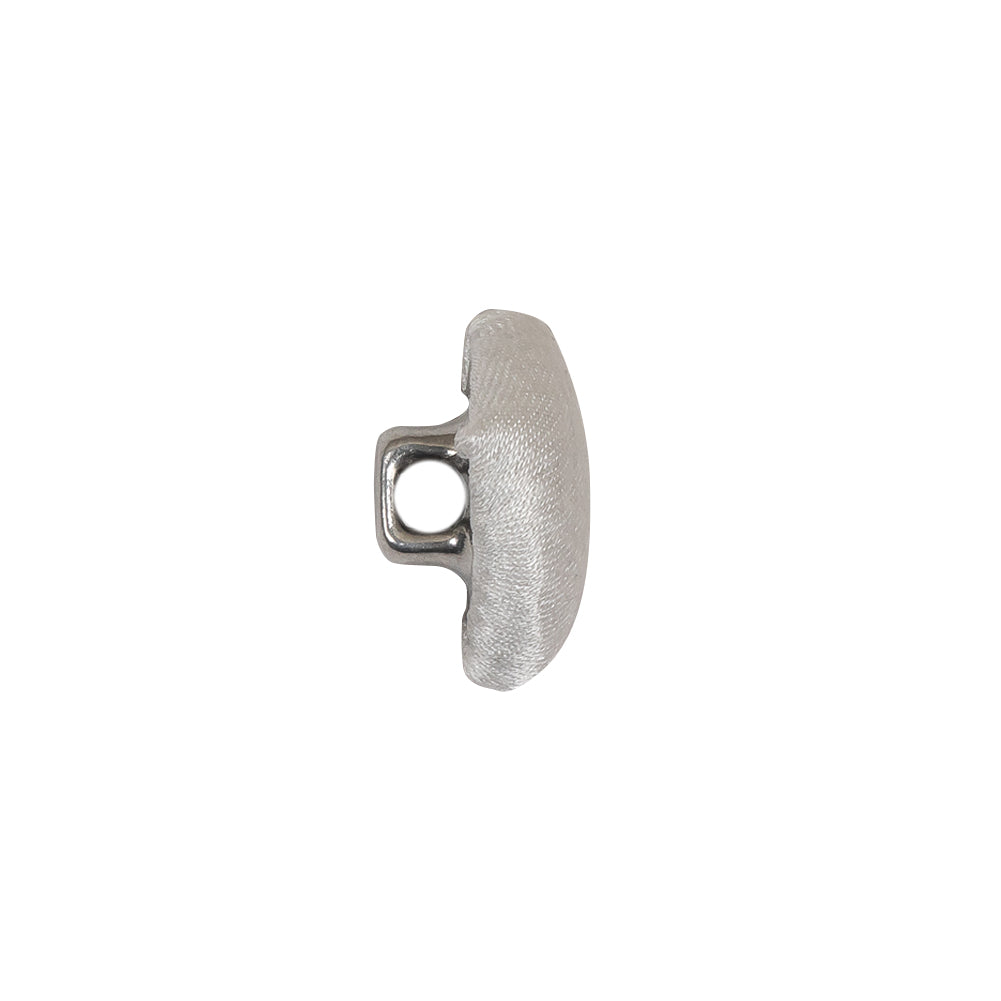 Mood Exclusive Bright White Silk Covered Button - 24L/15mm - Folded