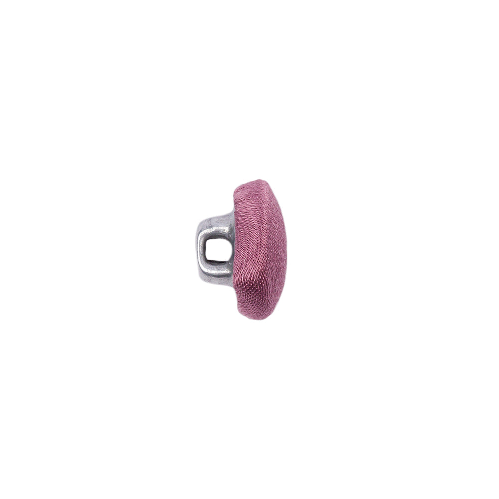 Mood Exclusive Crushed Berry Silk Covered Button - 18L/11.5mm Folded