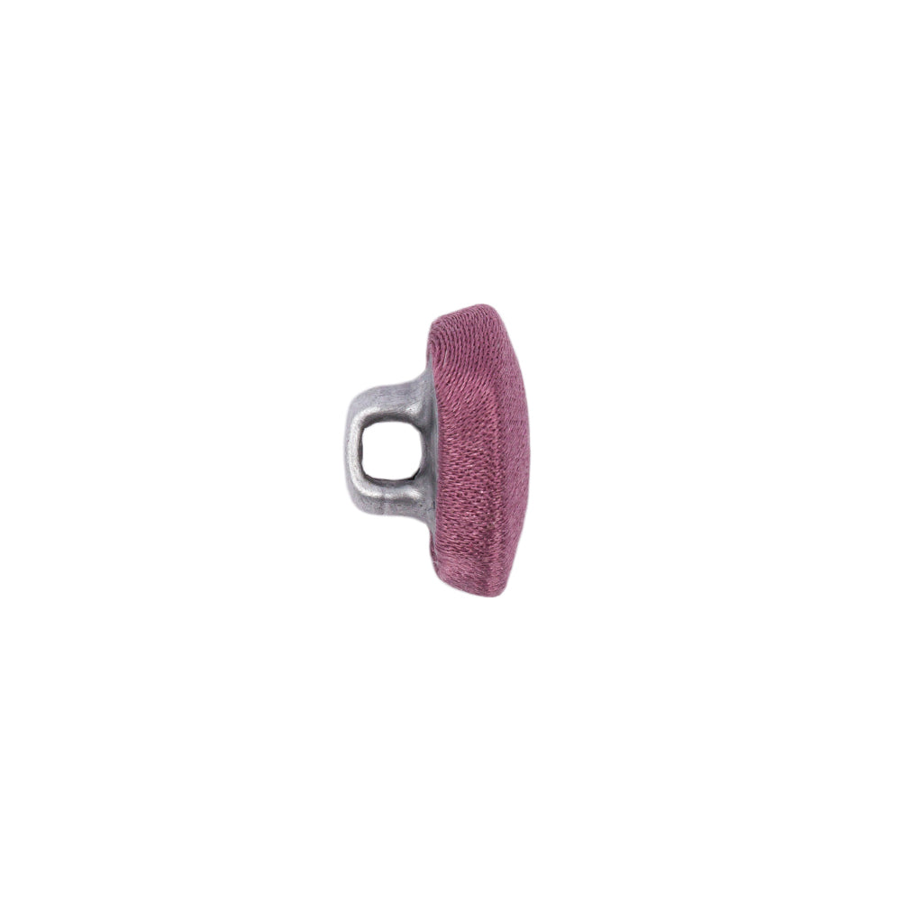 Mood Exclusive Crushed Berry Silk Covered Button - 20L/12.5mm Folded