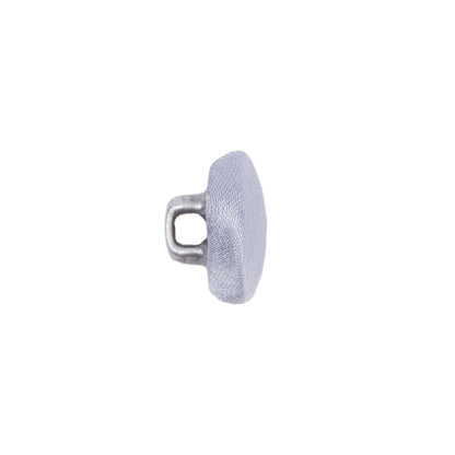 Mood Exclusive Icelandic Blue Silk Covered Button - 20L/12.5mm Folded