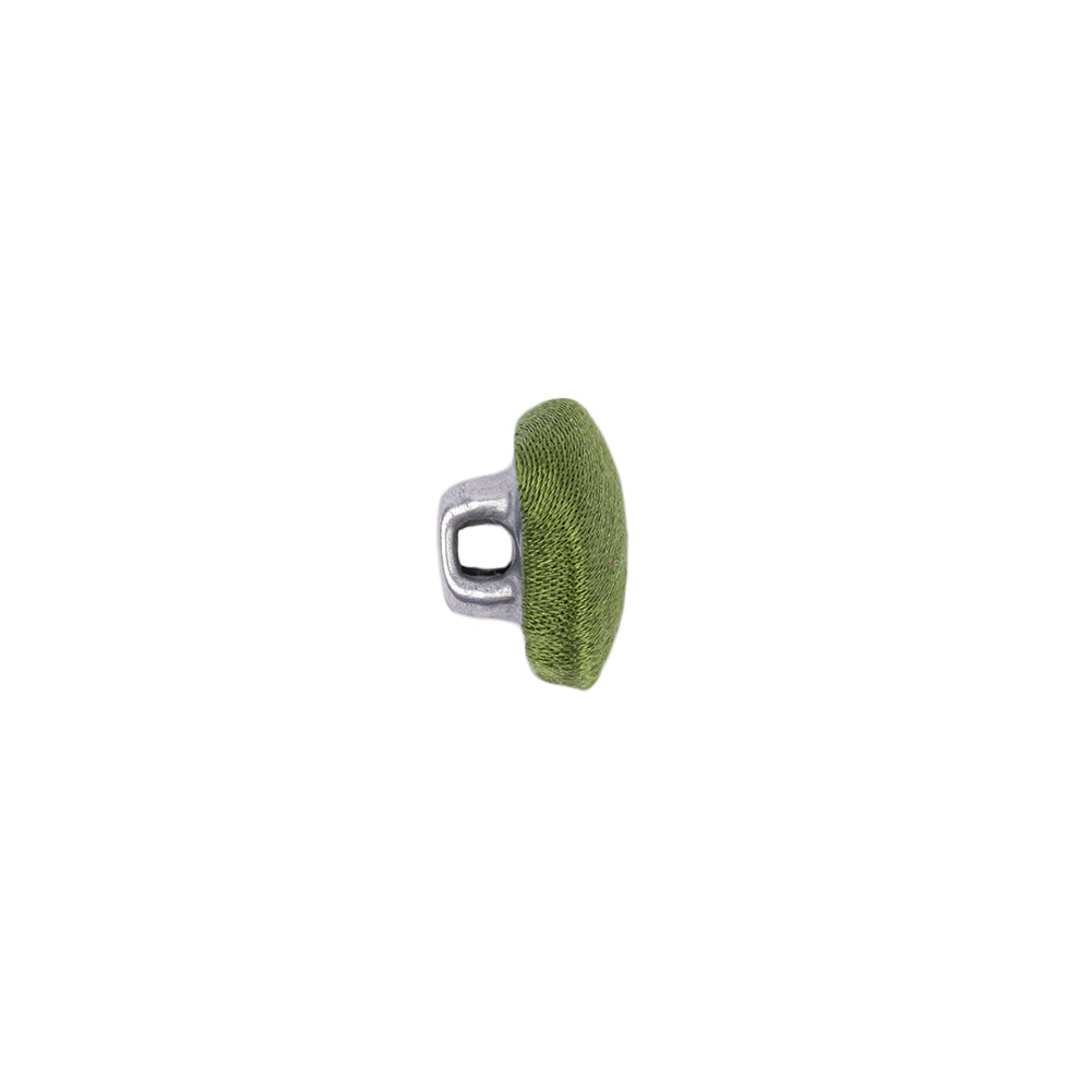 Mood Exclusive Pesto Silk Covered Button - 18L/11.5mm Folded