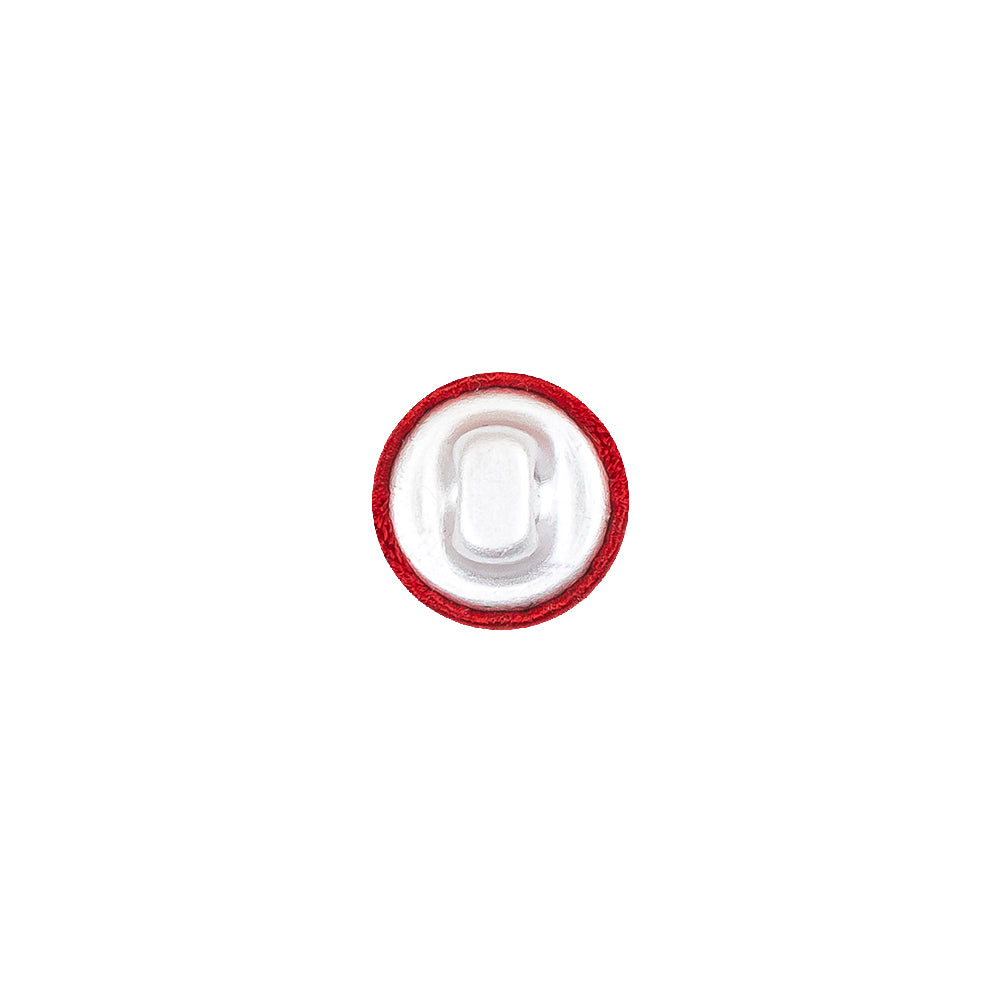 Mood Exclusive Red Silk Covered Button - 16L/10mm