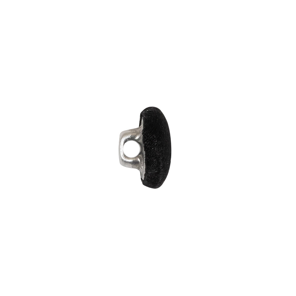 Mood Exclusive Black Silk Covered Button - 18L/11.5mm Folded
