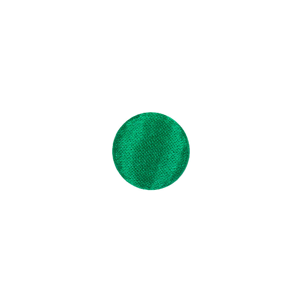 Mood Exclusive Kelly Green Silk Covered Button - 16L/10mm