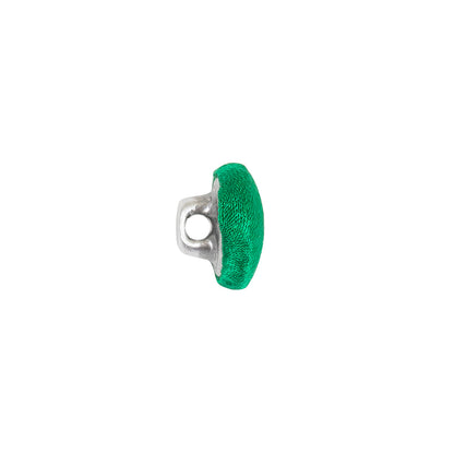 Mood Exclusive Kelly Green Silk Covered Button - 18L/11.5mm