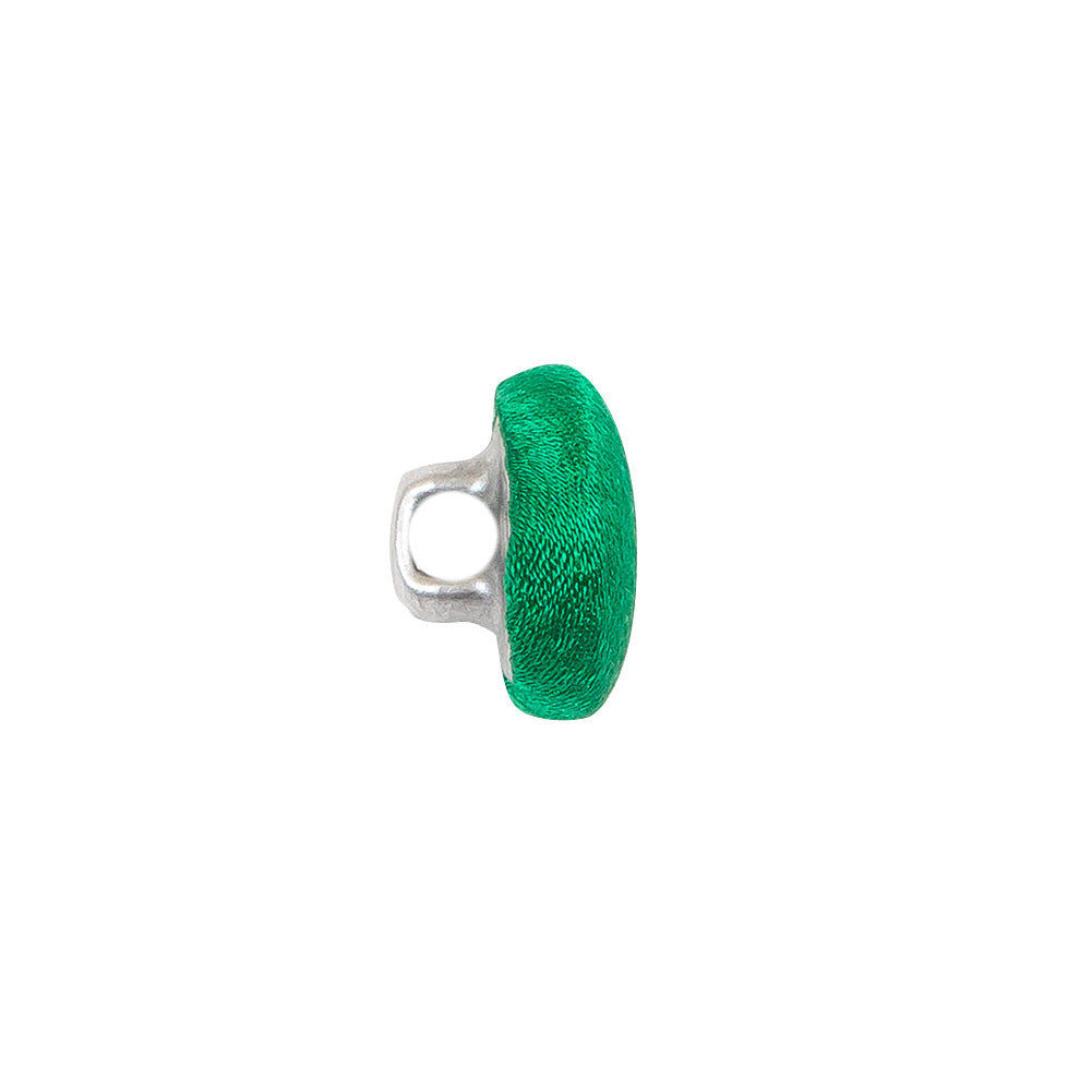 Mood Exclusive Kelly Green Silk Covered Button - 20L/12.5mm