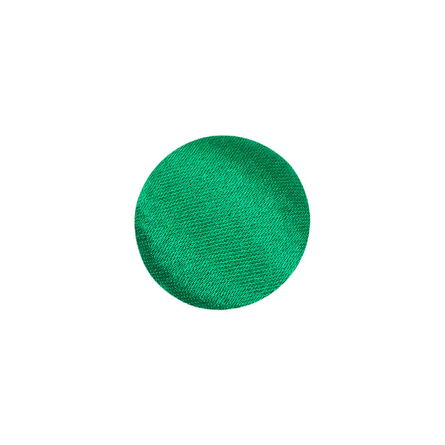 Mood Exclusive Kelly Green Silk Covered Button - 24L/15mm