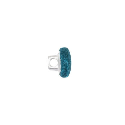 Mood Exclusive Deep Teal Silk Covered Button - 16L/10mm