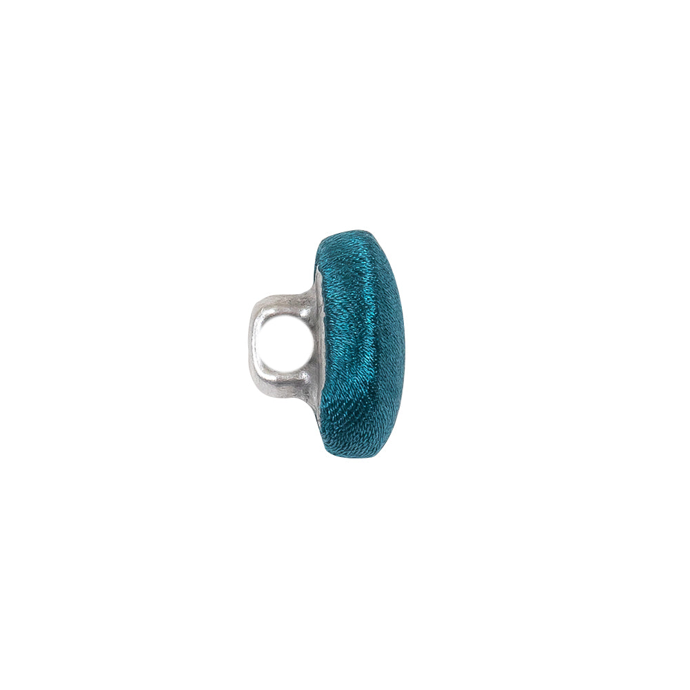 Mood Exclusive Deep Teal Silk Covered Button - 20L/12.5mm