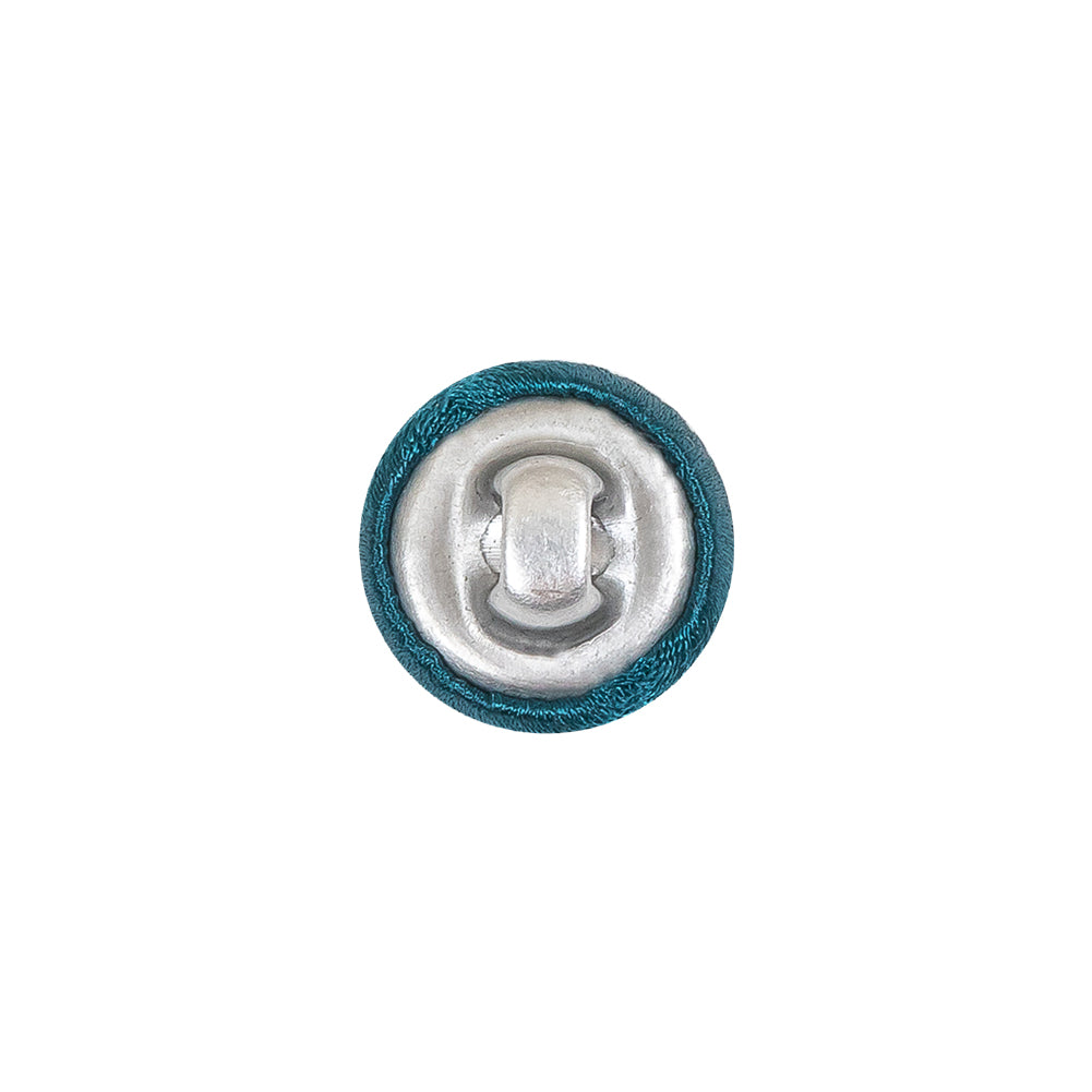 Mood Exclusive Deep Teal Silk Covered Button - 20L/12.5mm