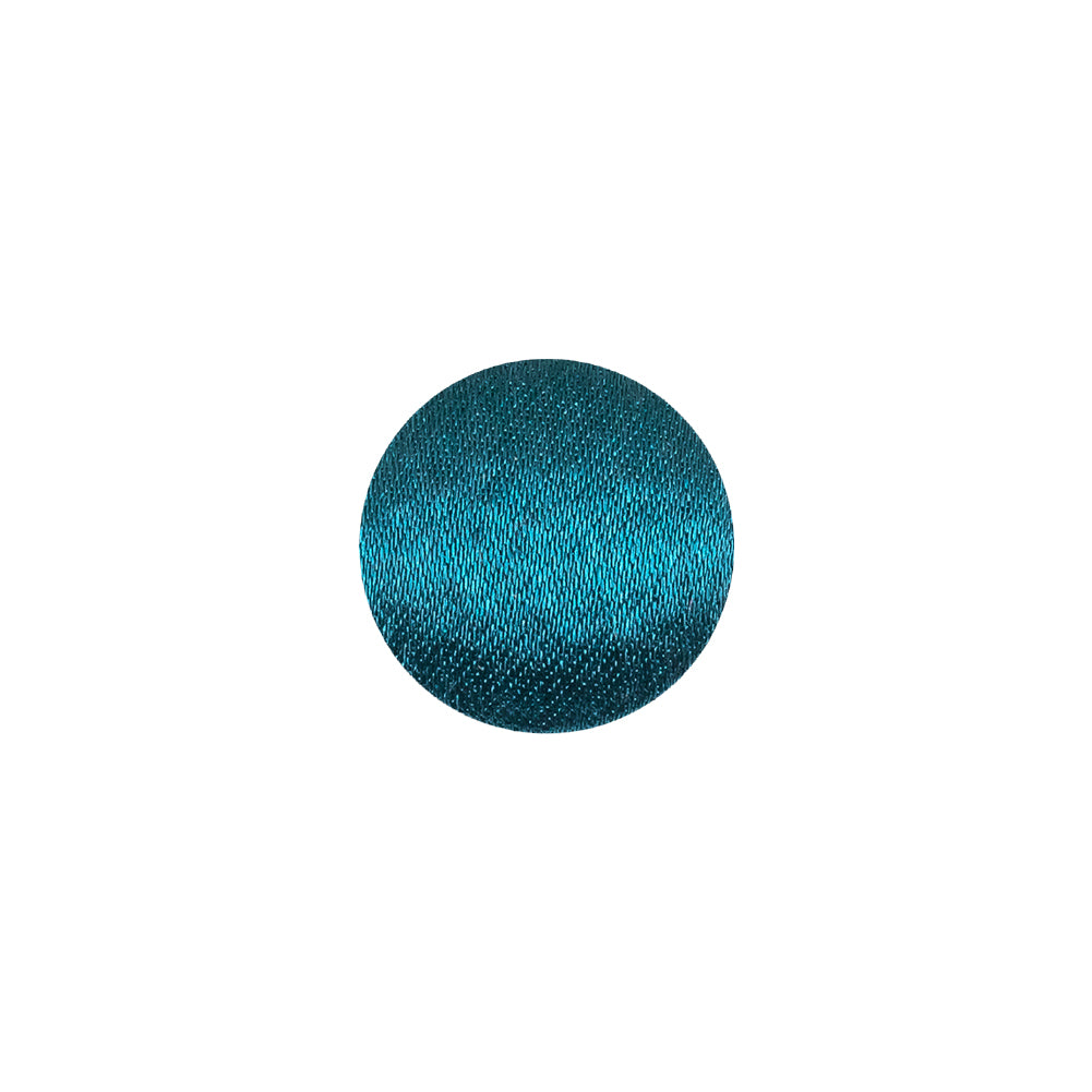 Mood Exclusive Deep Teal Silk Covered Button - 20L/12.5mm