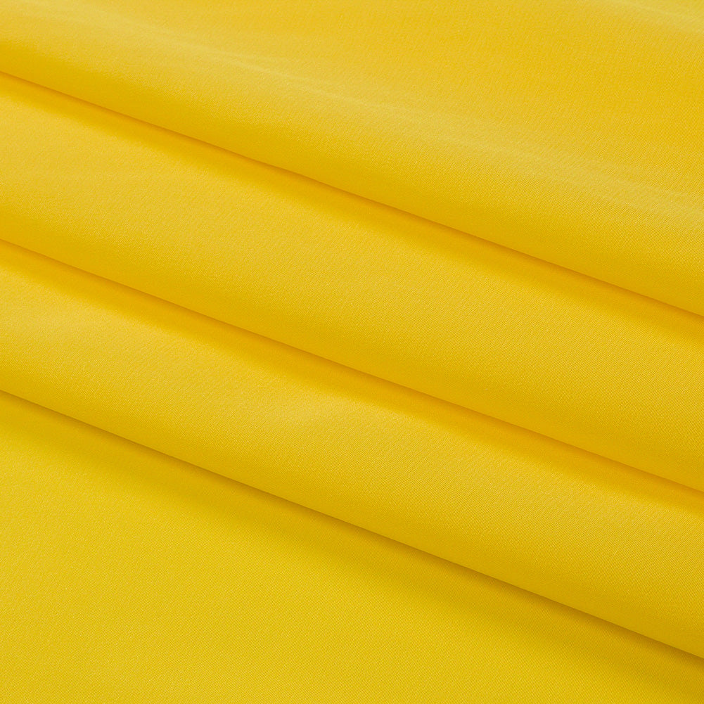 Crepé de China de seda - Amarillo mantequilla - Colección Premium
